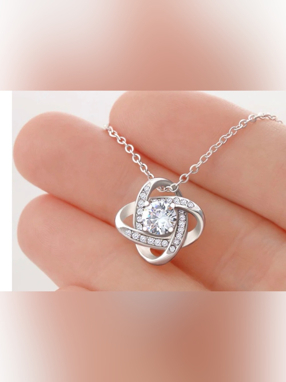 All Family Gear Love Knot Necklace NWT
